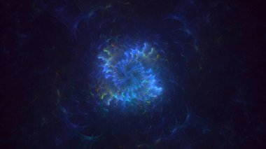 Soyut çok renkli fraktal ışık arkaplanı 3B görüntüleme