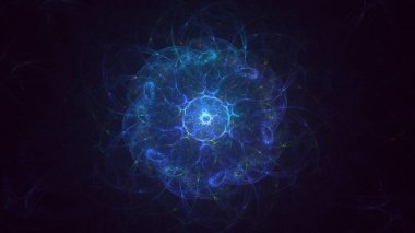 Soyut çok renkli fraktal ışık arkaplanı 3B görüntüleme