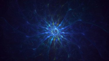 Soyut çok renkli fraktal ışık arkaplanı 3B görüntüleme