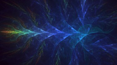 Soyut çok renkli fraktal ışık arkaplanı 3B görüntüleme