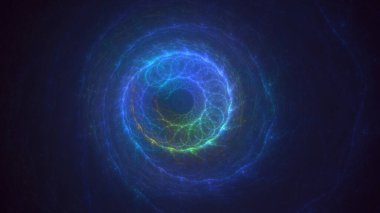 Soyut çok renkli fraktal ışık arkaplanı 3B görüntüleme