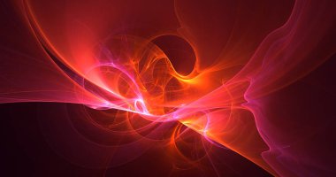 Soyut çok renkli fraktal ışık arkaplanı 3B görüntüleme