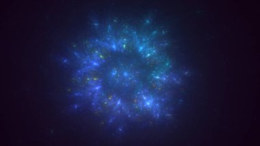 Soyut çok renkli fraktal ışık arkaplanı 3B görüntüleme