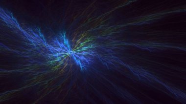 Soyut çok renkli fraktal ışık arkaplanı 3B görüntüleme