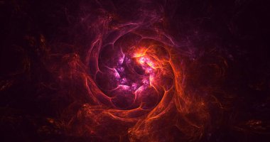 3B soyut renkli fraktal ışık arkaplanı oluşturma