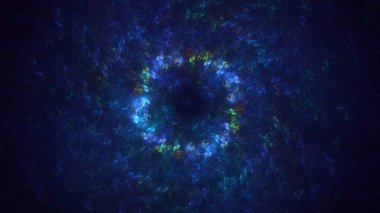 3D, soyut çok renkli teknoloji fraktal ışık arkaplanı oluşturuluyor