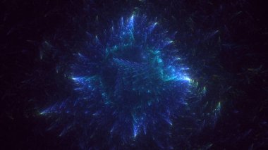 Soyut çok renkli fraktal ışık arkaplanı 3B görüntüleme