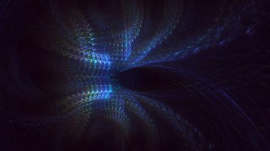 Soyut çok renkli fraktal ışık arkaplanı 3B görüntüleme