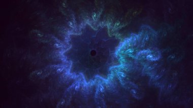 Soyut çok renkli fraktal ışık arkaplanı 3B görüntüleme