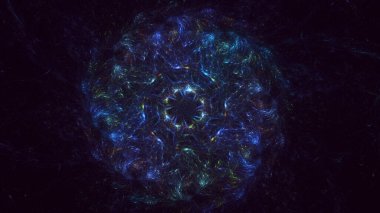 3B soyut yuvarlak ışık arkaplanı oluşturma