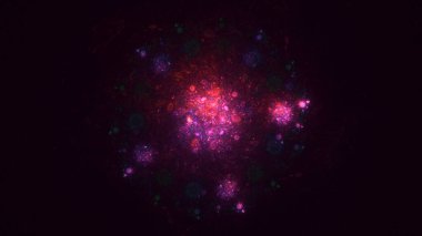 3B soyut renkli fraktal ışık arkaplanı oluşturma