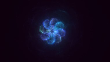 3B soyut renkli fraktal ışık arkaplanı oluşturma