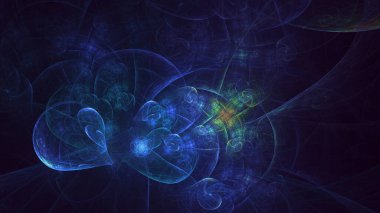 3B soyut renkli fraktal ışık arkaplanı oluşturma