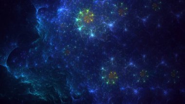 3B soyut renkli fraktal ışık arkaplanı oluşturma