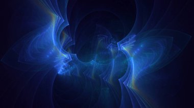 3B soyut renkli fraktal ışık arkaplanı oluşturma