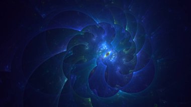 3B soyut renkli fraktal ışık arkaplanı oluşturma