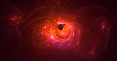 3B soyut renkli fraktal ışık arkaplanı oluşturma