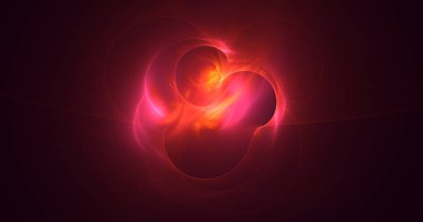 3B soyut renkli fraktal ışık arkaplanı oluşturma