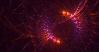 3B soyut renkli fraktal ışık arkaplanı oluşturma