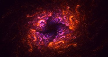 Soyut çok renkli fraktal ışık arkaplanı 3B görüntüleme