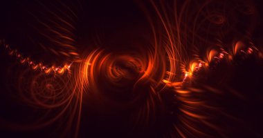 Soyut çok renkli fraktal ışık arkaplanı 3B görüntüleme