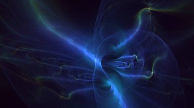 Soyut çok renkli fraktal ışık arkaplanı 3B görüntüleme