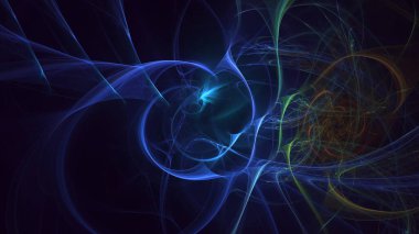 Soyut çok renkli fraktal ışık arkaplanı 3B görüntüleme
