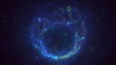 Soyut çok renkli fraktal ışık arkaplanı 3B görüntüleme