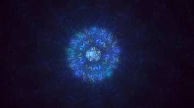 Soyut çok renkli fraktal ışık arkaplanı 3B görüntüleme