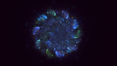 Soyut çok renkli fraktal ışık arkaplanı 3B görüntüleme