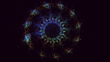 3B soyut yuvarlak ışık arkaplanı oluşturma