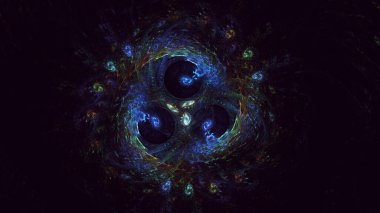 3B soyut yuvarlak ışık arkaplanı oluşturma