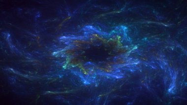 Soyut çok renkli fraktal ışık arkaplanı 3B görüntüleme