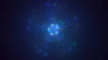 Soyut çok renkli fraktal ışık arkaplanı 3B görüntüleme