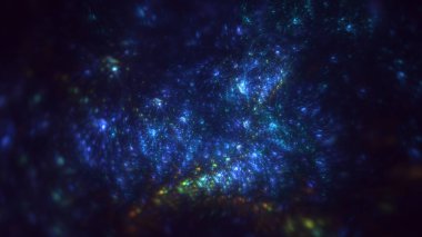 Soyut çok renkli fraktal ışık arkaplanı 3B görüntüleme