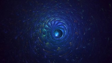 3D, soyut çok renkli teknoloji fraktal ışık arkaplanı oluşturuluyor