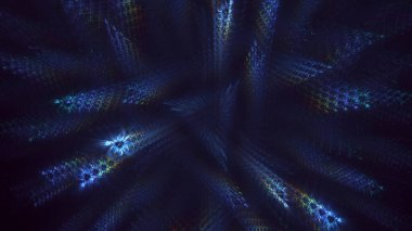 3D, soyut çok renkli teknoloji fraktal ışık arkaplanı oluşturuluyor