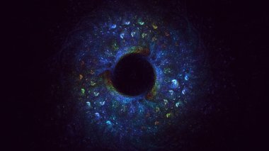 3B soyut yuvarlak ışık arkaplanı oluşturma