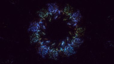 Soyut çember ışık arkaplanı oluşturuluyor