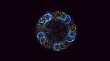 Soyut çember ışık arkaplanı oluşturuluyor