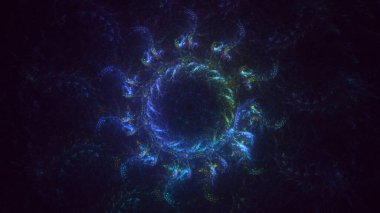 Soyut çember ışık arkaplanı oluşturuluyor