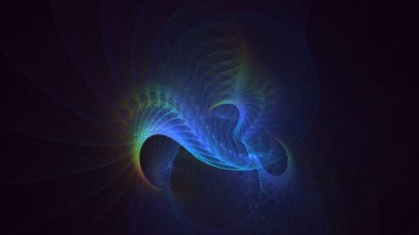 3B soyut renkli fraktal ışık arkaplanı oluşturma