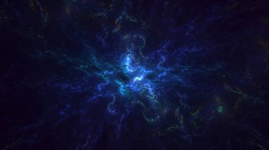 Soyut çok renkli fraktal ışık arkaplanı 3B görüntüleme