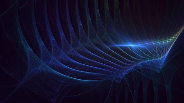 Soyut çok renkli fraktal ışık arkaplanı 3B görüntüleme