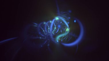 Soyut çok renkli fraktal ışık arkaplanı 3B görüntüleme