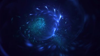 Soyut çok renkli fraktal ışık arkaplanı 3B görüntüleme