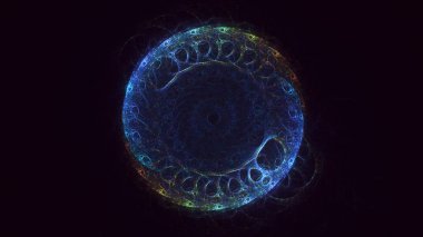 Soyut çok renkli fraktal ışık arkaplanı 3B görüntüleme