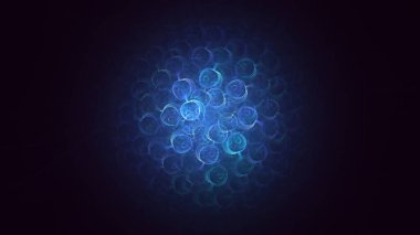 3D, soyut çok renkli teknoloji fraktal ışık arkaplanı oluşturuluyor