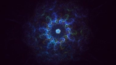 3D, soyut çok renkli teknoloji fraktal ışık arkaplanı oluşturuluyor