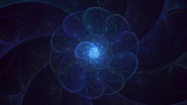 3D, soyut çok renkli teknoloji fraktal ışık arkaplanı oluşturuluyor